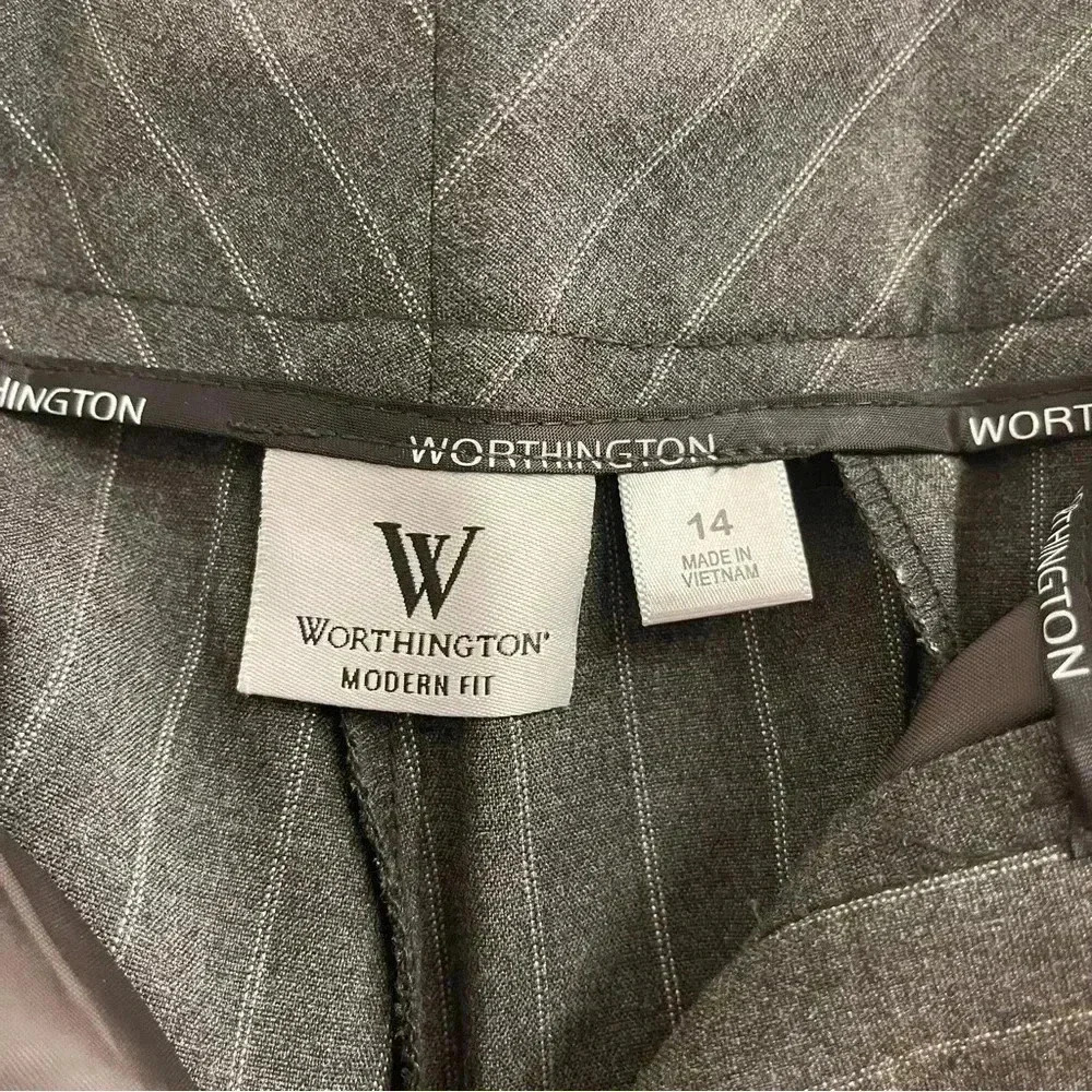 Worthington Gray Pin Stripe Dress Pants - Picture 8 of 12